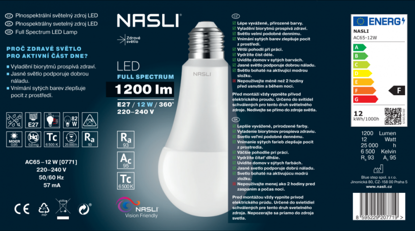 Plnospektrální NASLI LED 12 W