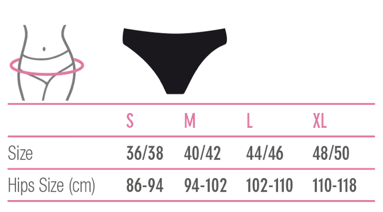 Inkontinenční kalhotky z BIO bavlny Masmi, vysoký pas, S-XL