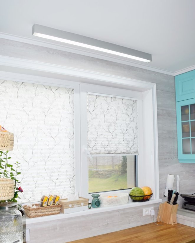 Stella LED - Stříbrná Elox - Výkon: 49 W, Světelný tok: 4470 lm, Rozměry: 53 x 73 x 1515 mm