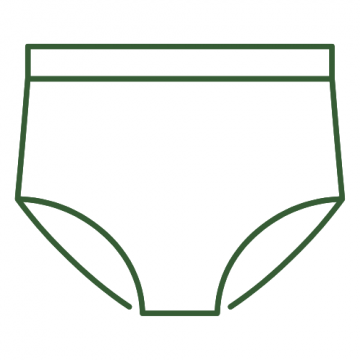 Inkontinenční kalhotky - vysoký pas - Velikost - XL, 48/50, obvod boků 110-118 cm