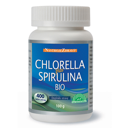 Chlorella + Spirulina BIO 100g, 400 tablet